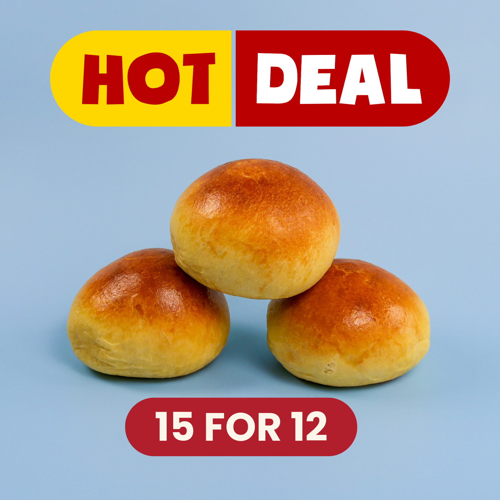 MAXI Value Pack: 15 Brioche Buns
