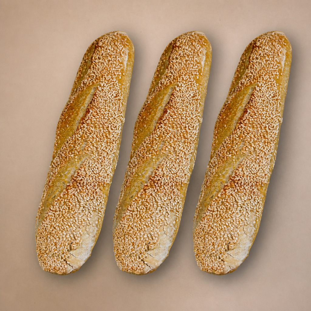 Pack of 3 Sourdough Sesame Baguette