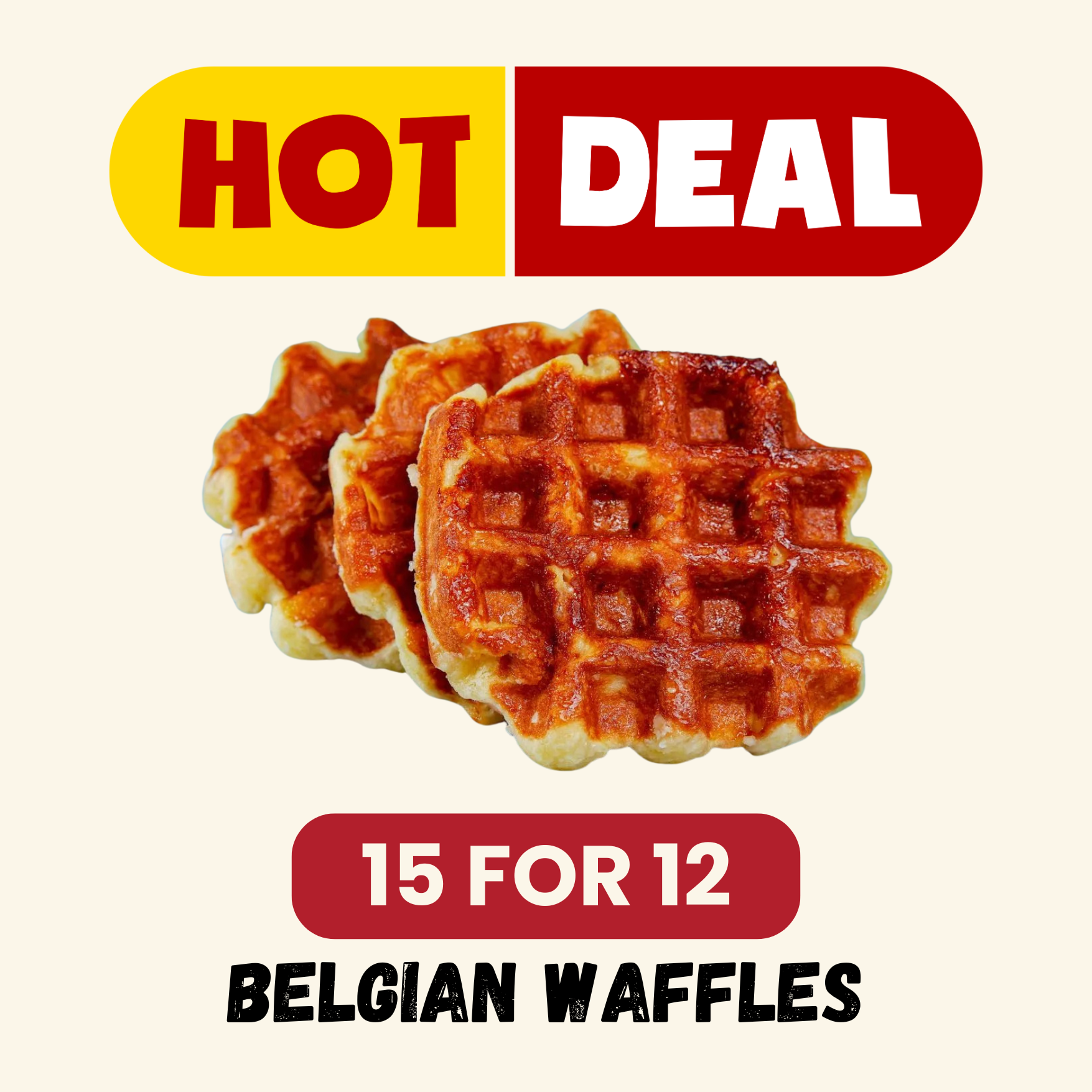 VALUE PACK Gaufres belges x15 — livraison de pain artisanal | Boulangerie Atome