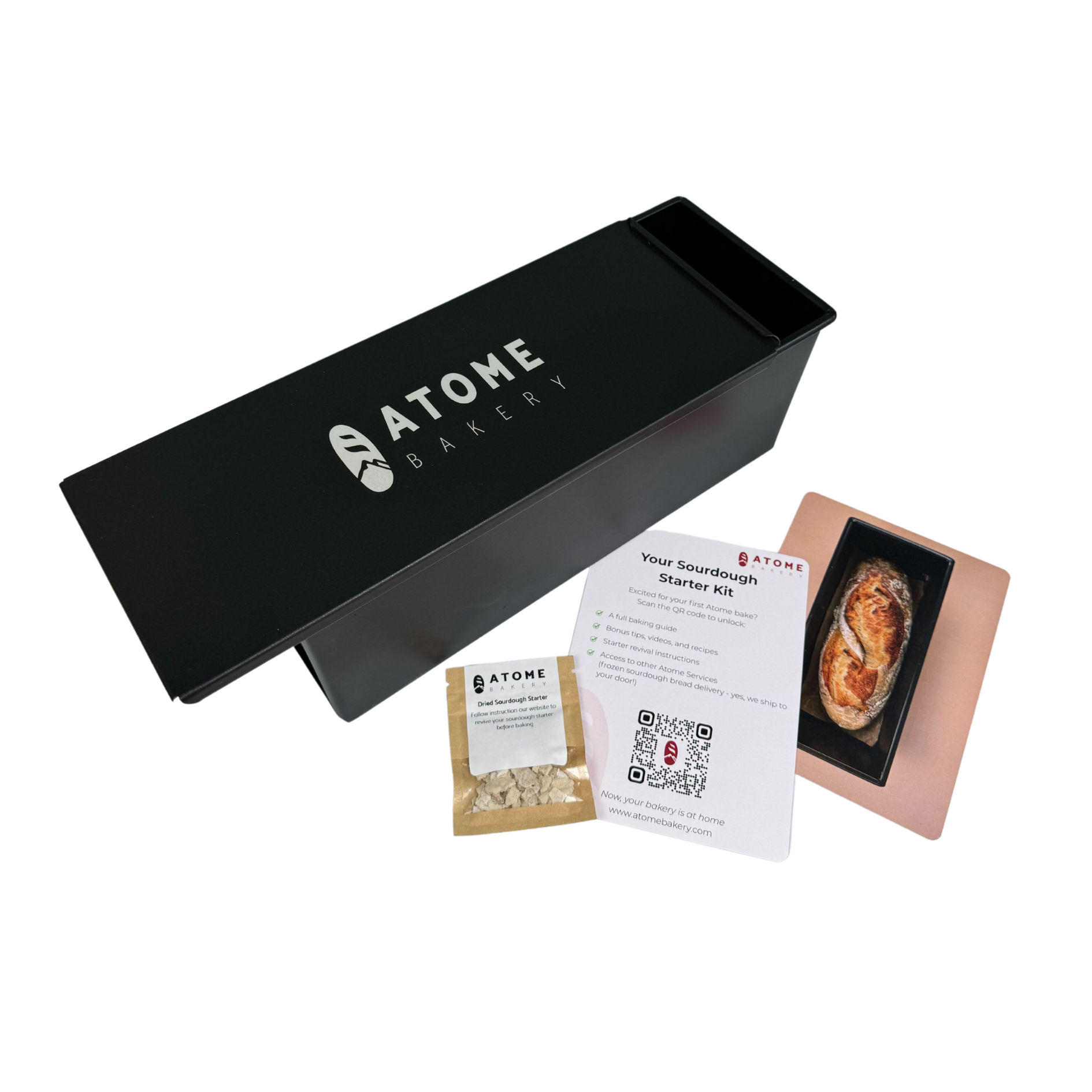 Kit de pain au levain Meilleur cadeau pour les boulangers amateurs amateurs — pain artisanal | Boulangerie Atome