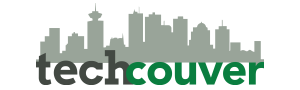 Techcouver logo featuring a stylized grey Vancouver skyline silhouette above the word ‘techcouver’ in grey and green.