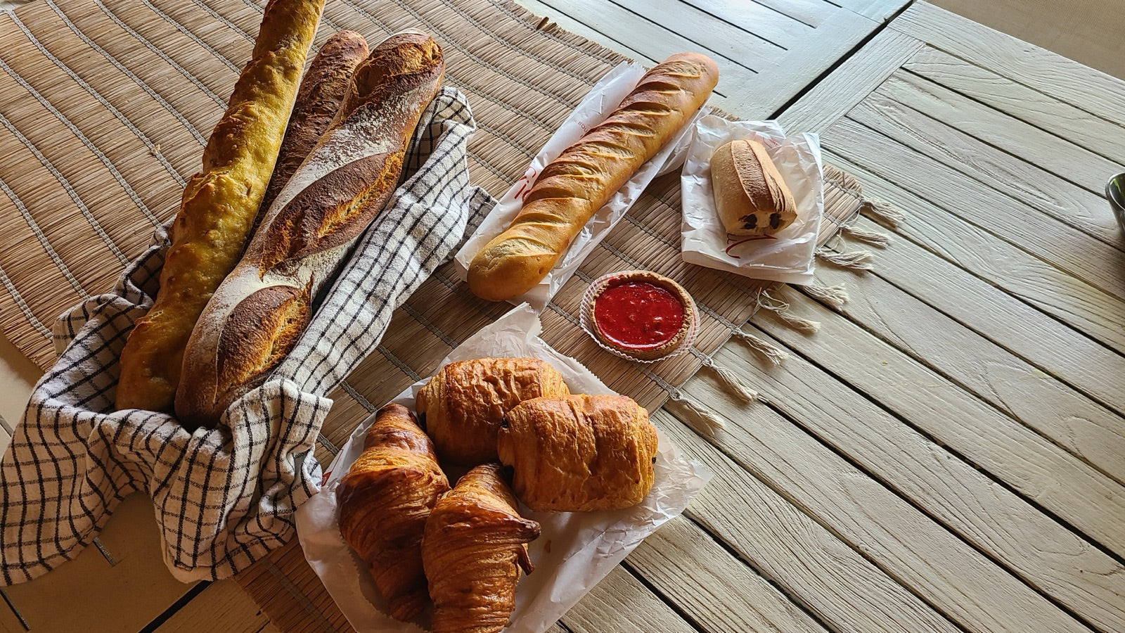 Croissants fresh from the oven