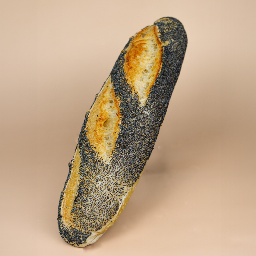 Poppy Seed Sourdough Baguette