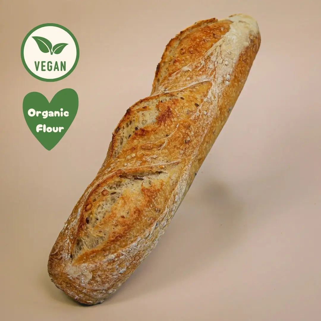 Multigrain sourdough baguette