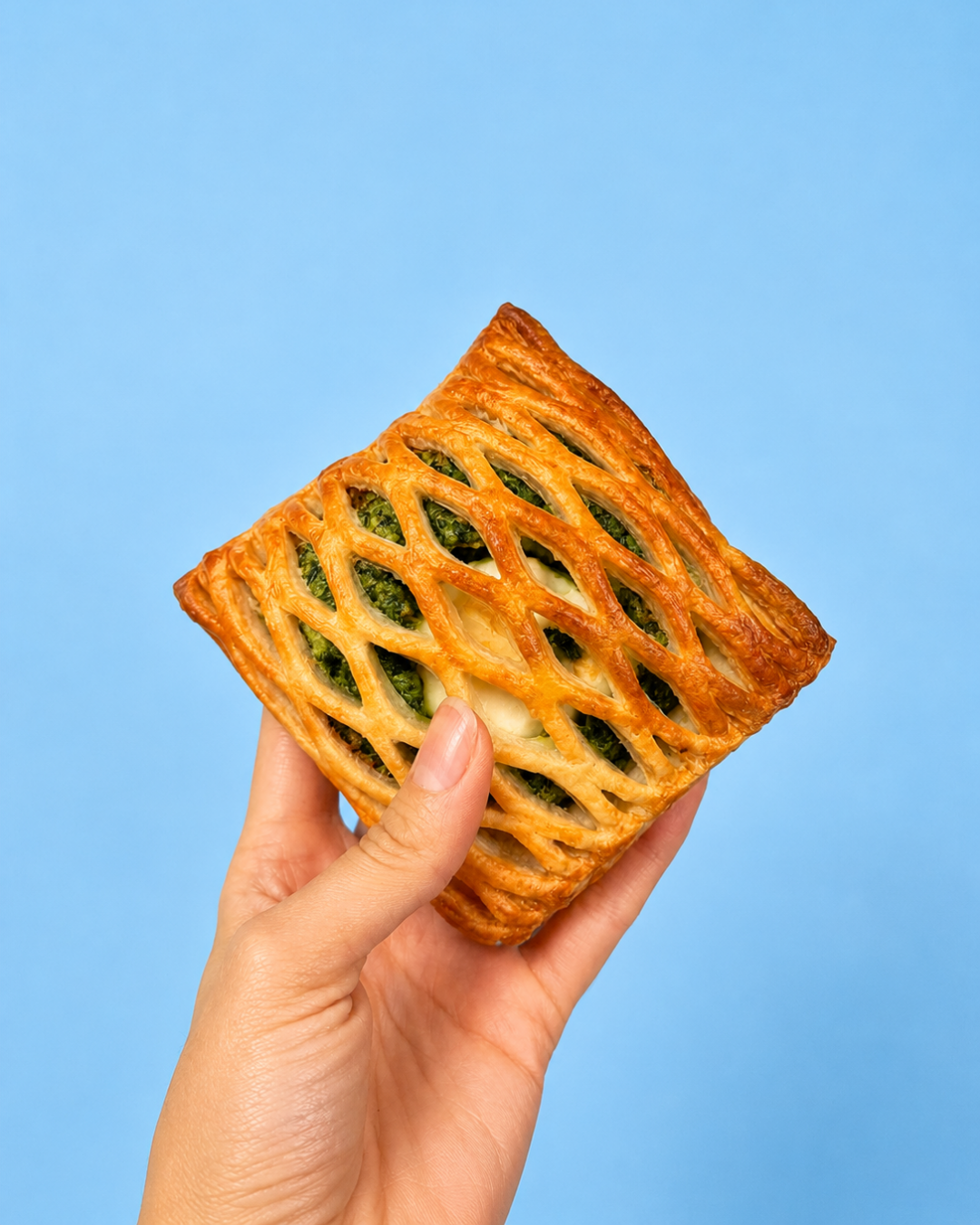 Pack de 2 pâtisseries feuilletées aux épinards au fromage de chèvre — pain artisanal | Boulangerie Atome