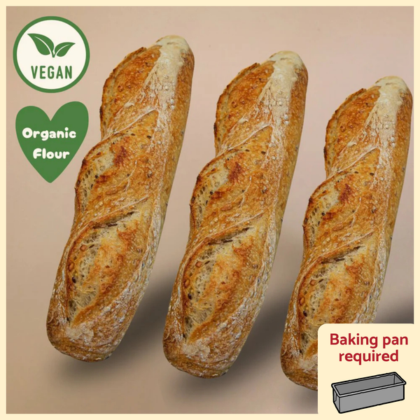 Pack of 3 Multigrain Sourdough Baguettes