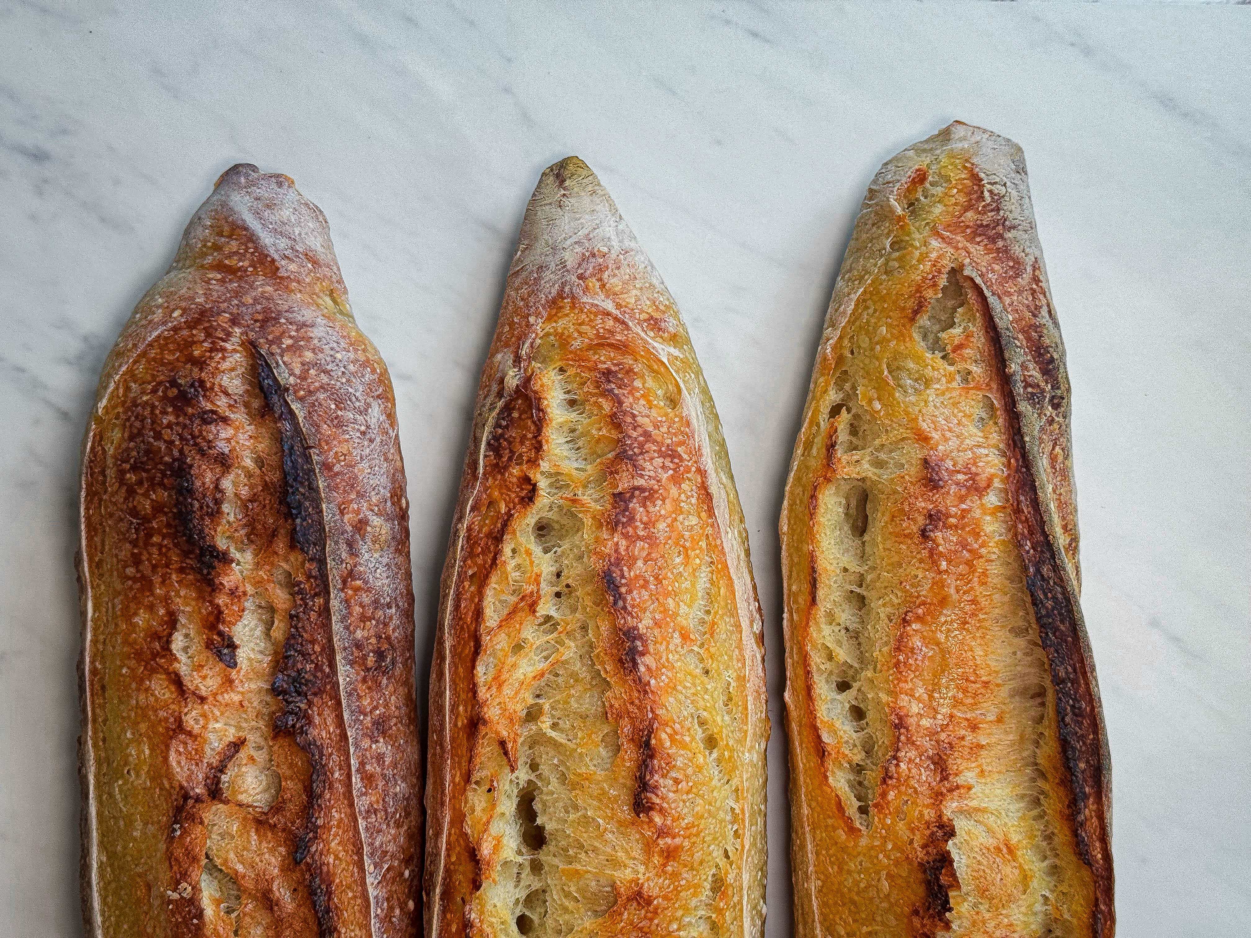 Pack of 3 Traditional Sourdough Baguette